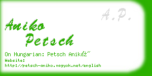 aniko petsch business card